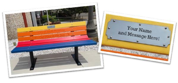 Sun Bench and Dedication Plate